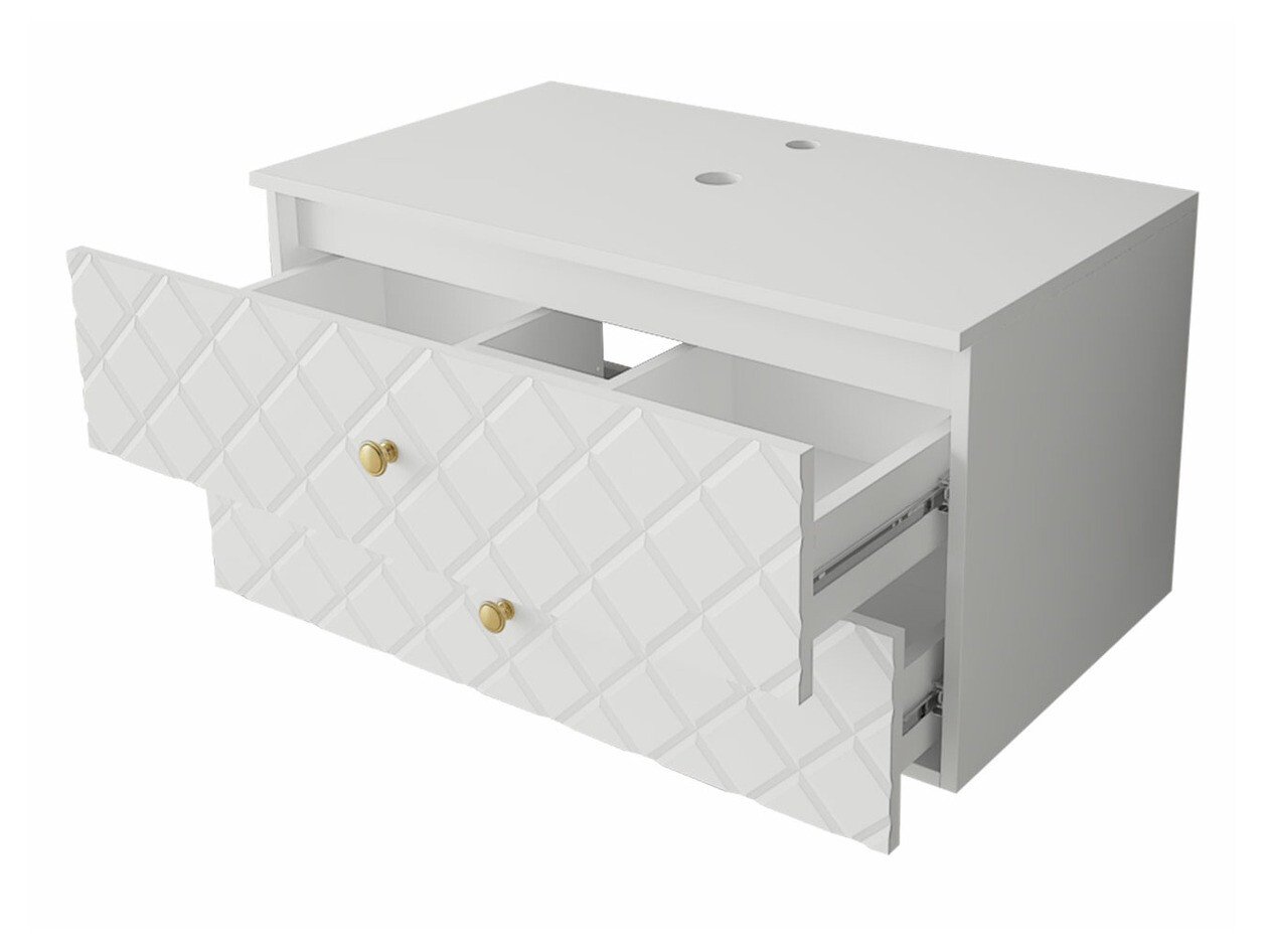 Conjunto de mueble de baño Mircalu 104 (Blanco)