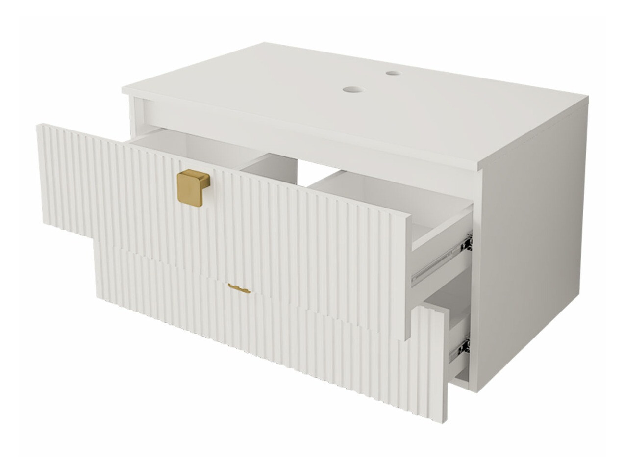 Conjunto de mueble de baño Orlvera 104 (Negro)