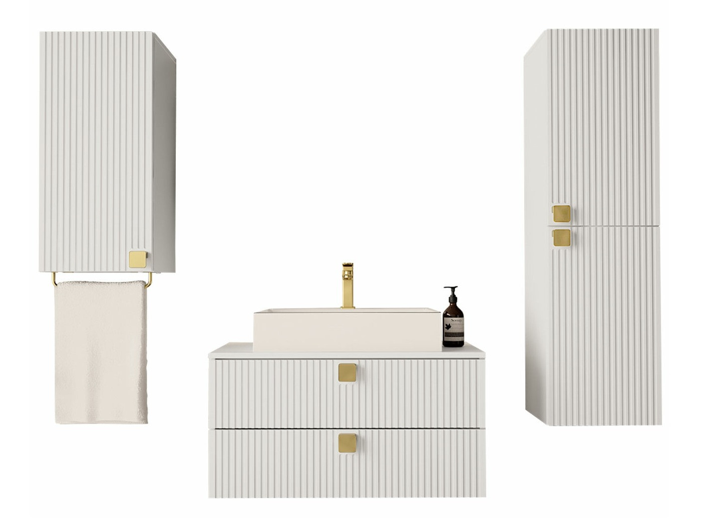 Conjunto de mueble de baño Panium II (Blanco)