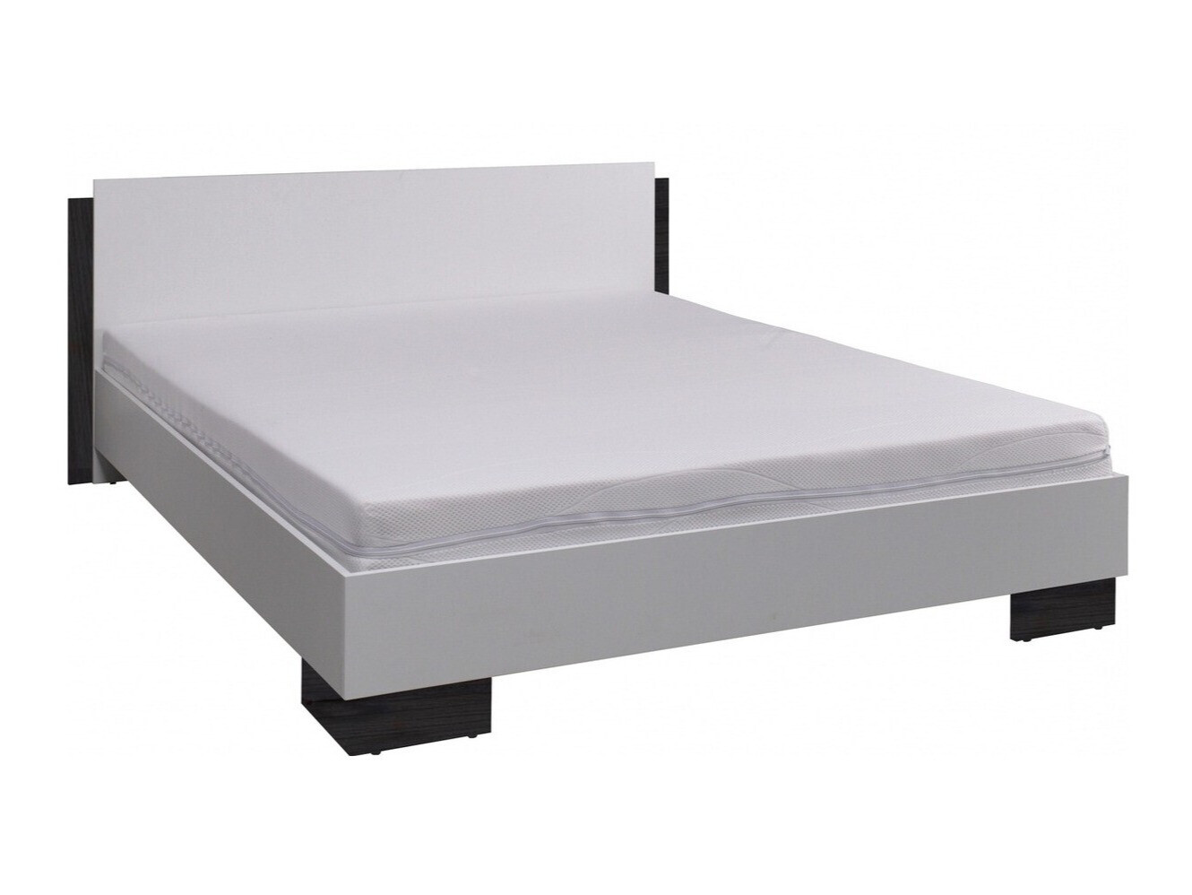 Cama Murrieta 110 (Blanco + Negro brillante)