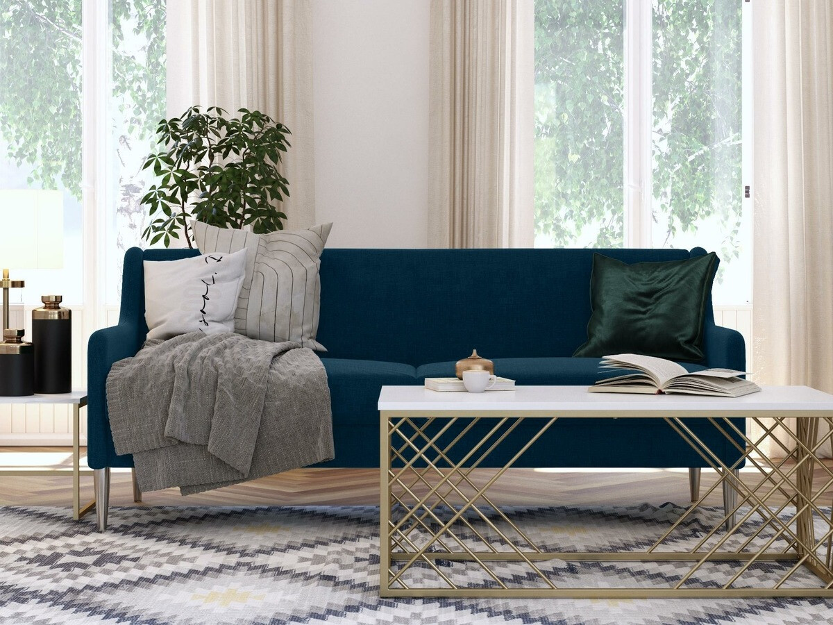 Sofá Tulsa 708 (Azul + Plata)