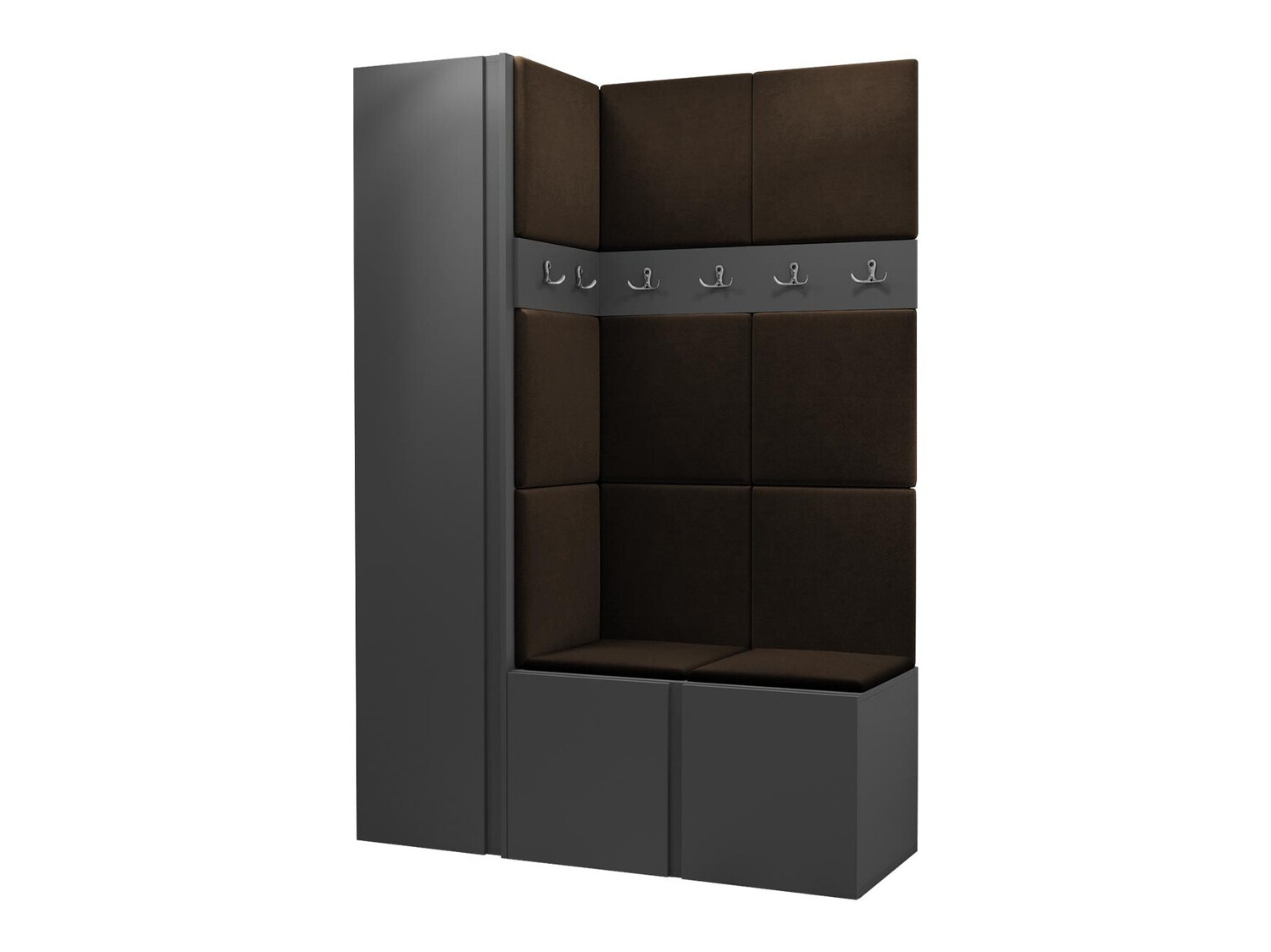 Conjunto para recibidor Pinis IX (Grafito)