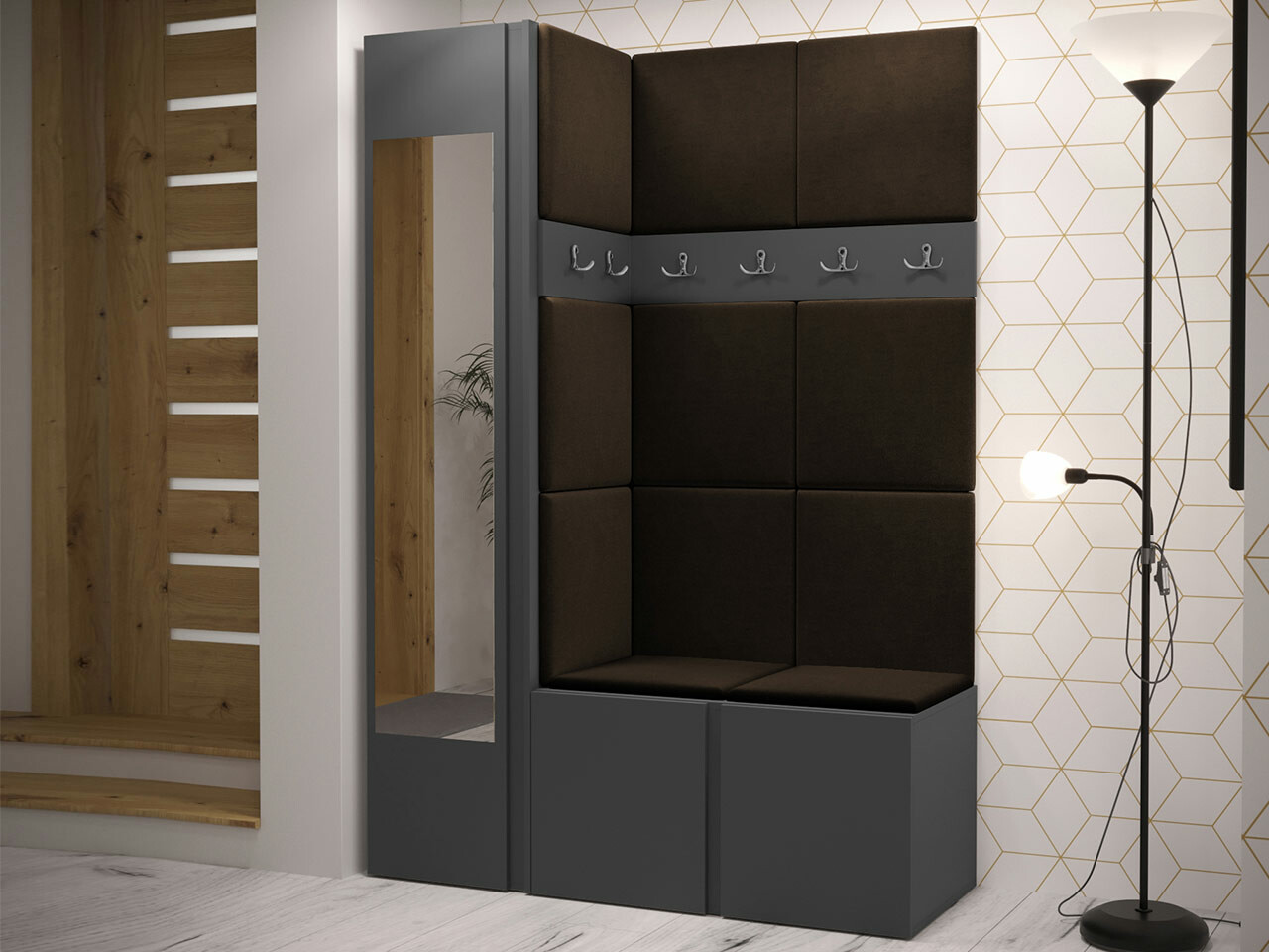 Conjunto para recibidor Hartford 277 (Grafito)