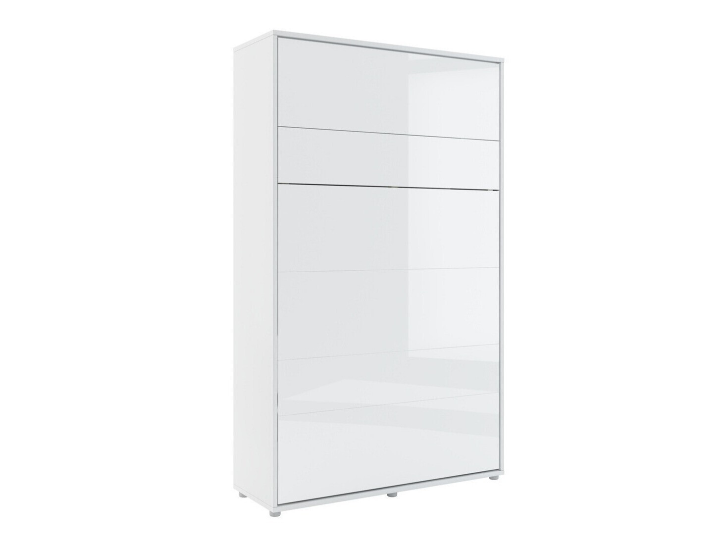 Cama plegable Concept Lenart (Blanco + Blanco brillante)