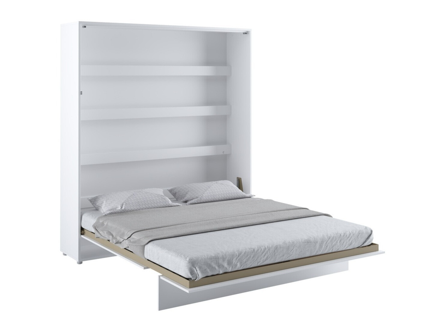 Cama plegable Concept Lenart (Blanco + Blanco brillante)