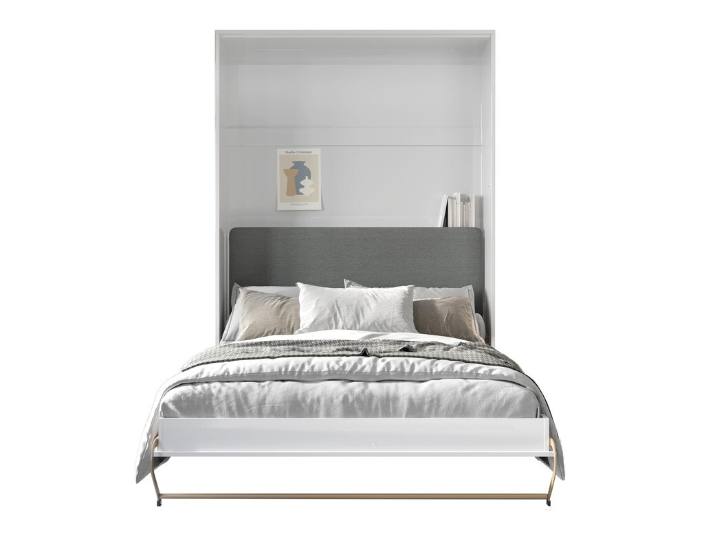 Cama plegable Concept Pro Lenart Levfere 136 (Blanco + Grafito)