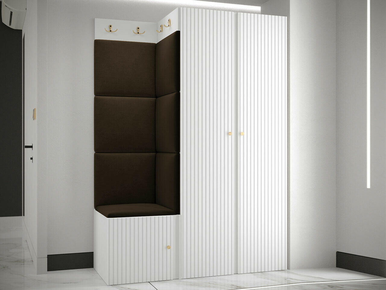 Conjunto para recibidor Hartford 387 (Blanco)