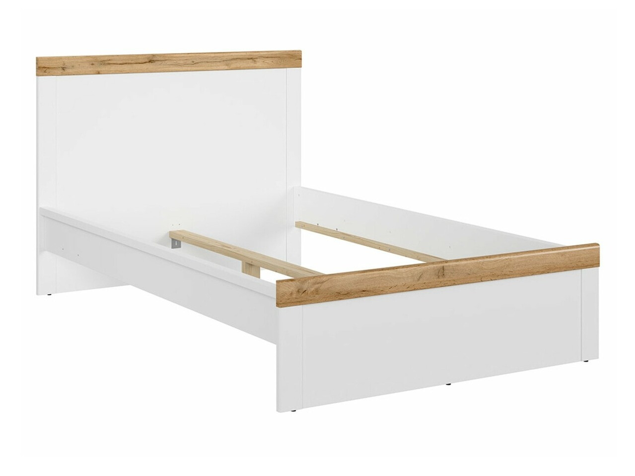 Cama Sonsoru 115 (Blanco + Blanco brillante + Roble wotan)