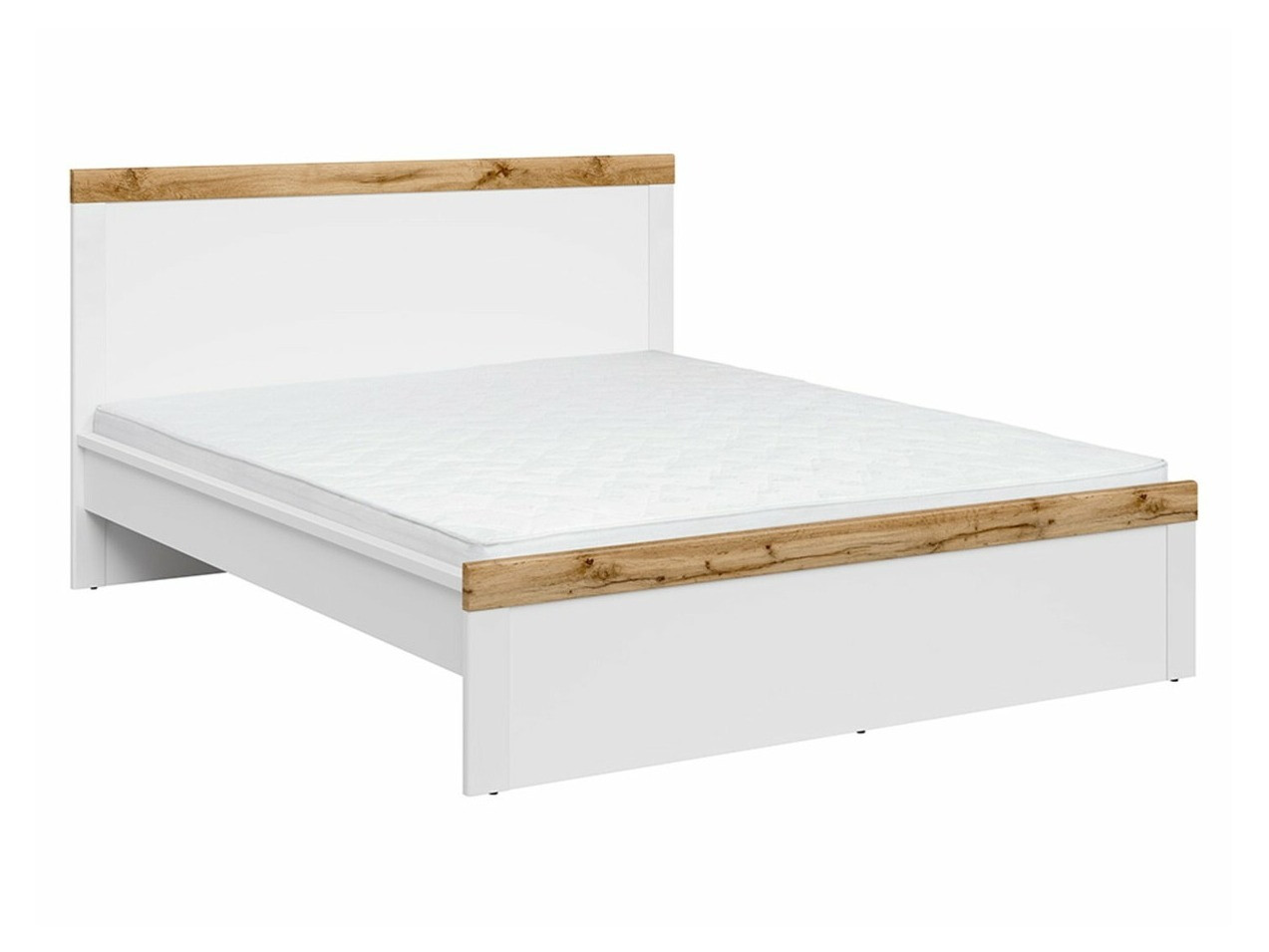 Cama Sonsoru 115 (Blanco + Blanco brillante + Roble wotan)