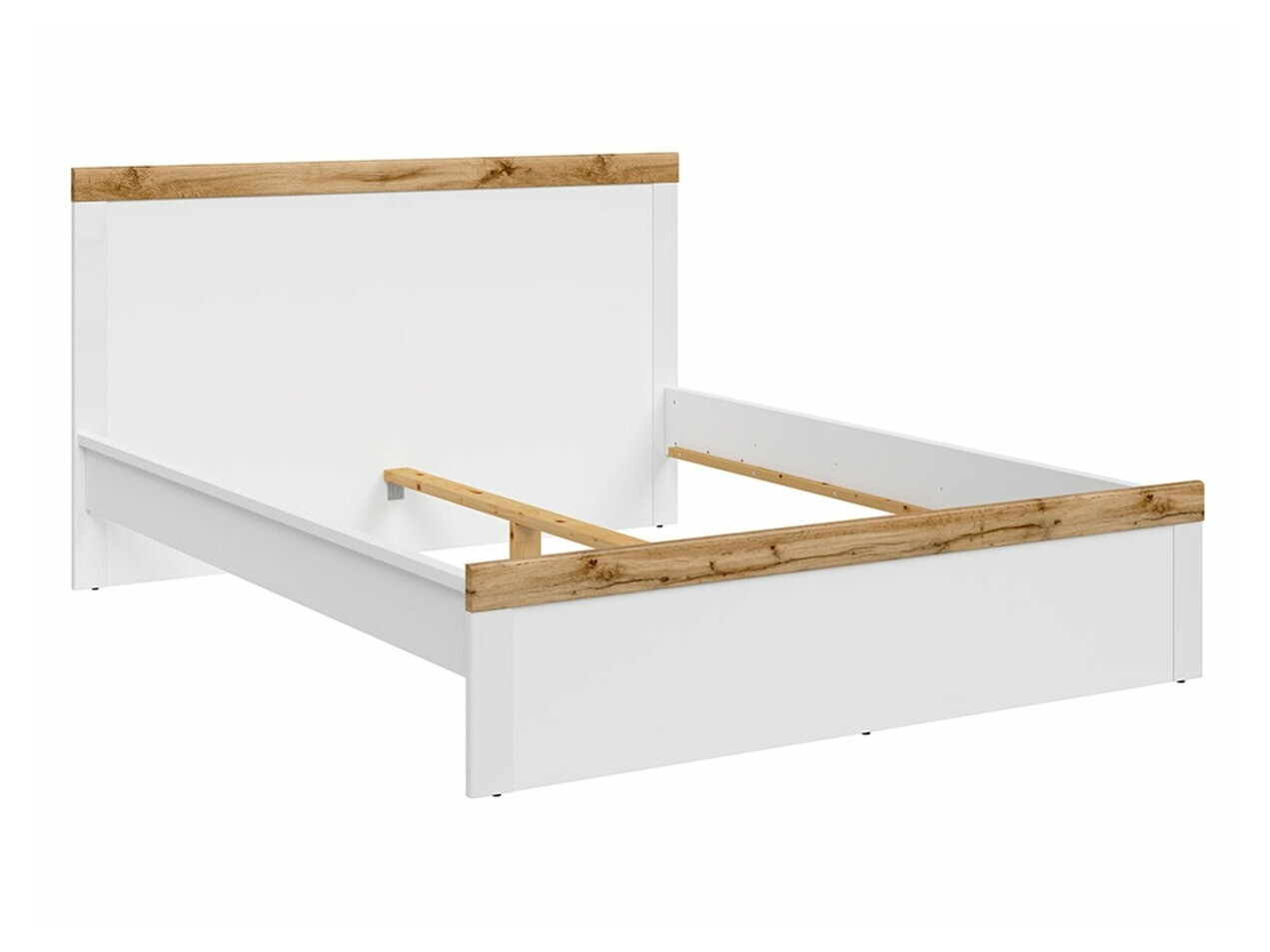 Cama Sonsoru 115 (Blanco + Blanco brillante + Roble wotan)