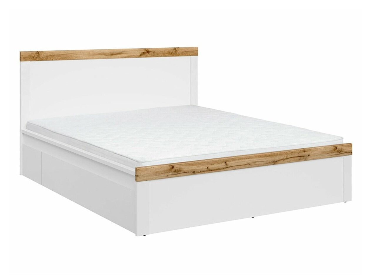 Cama Sonsoru 115 (Blanco + Blanco brillante + Roble wotan)