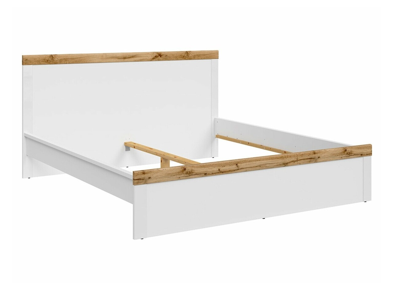 Cama Sonsoru 115 (Blanco + Blanco brillante + Roble wotan)