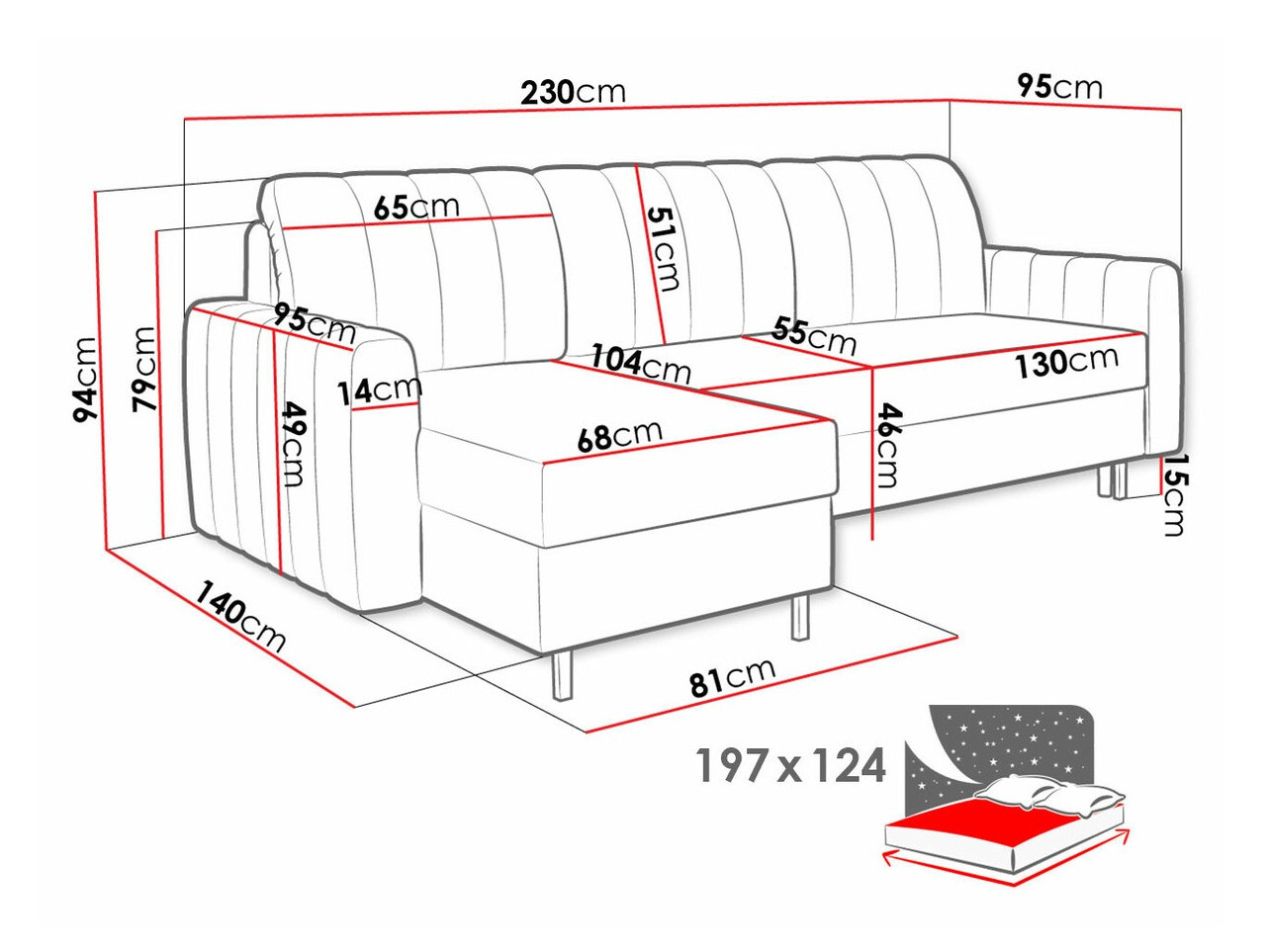 Sofá rinconero Honolulu 145 (Kronos 22)