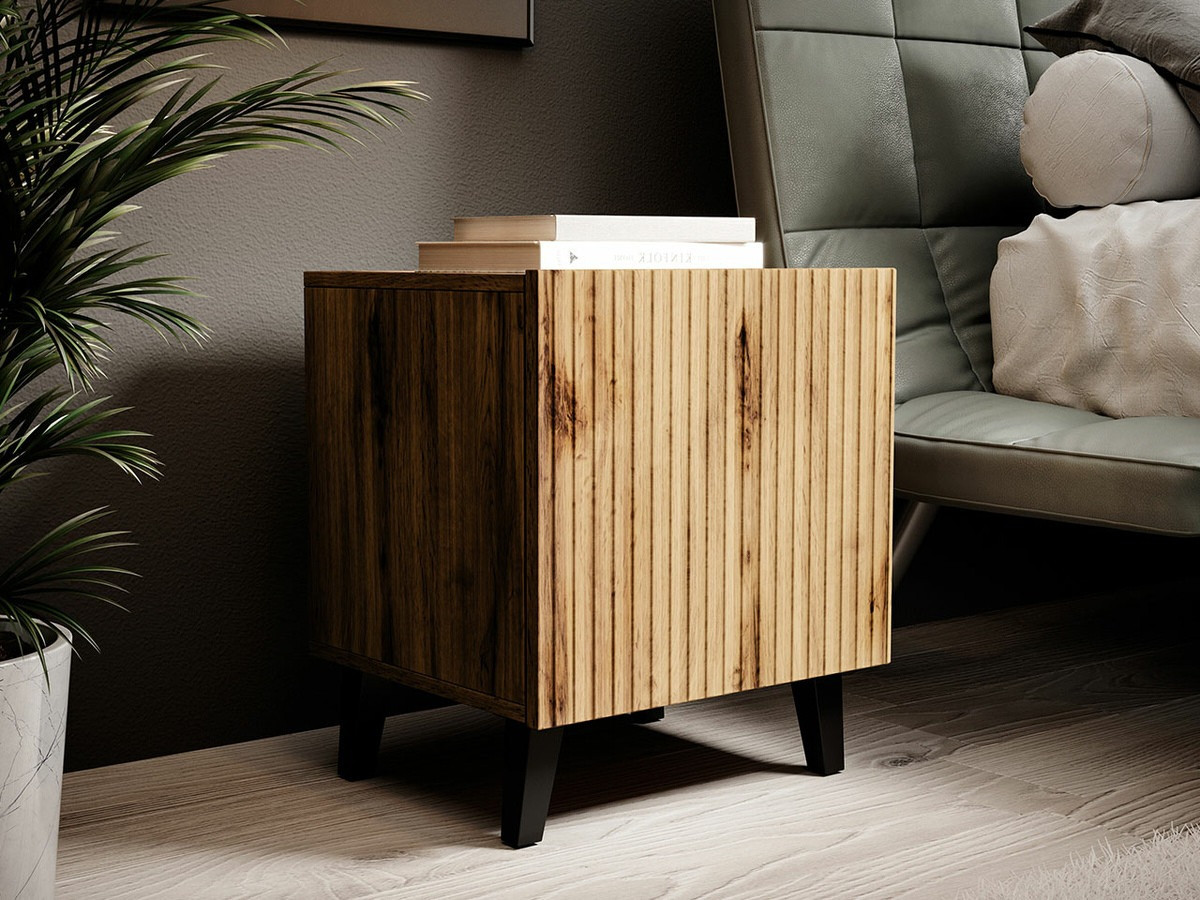 Conjunto de mesitas de noche Comes (Roble wotan)