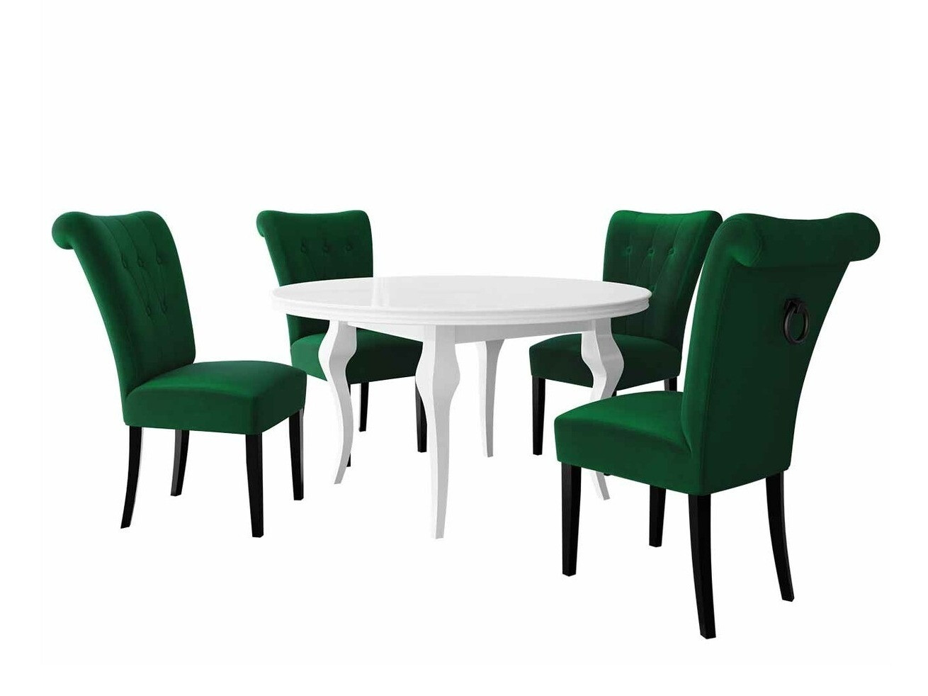 Conjunto de mesas y sillas para comedor Racine 143 (Negro)