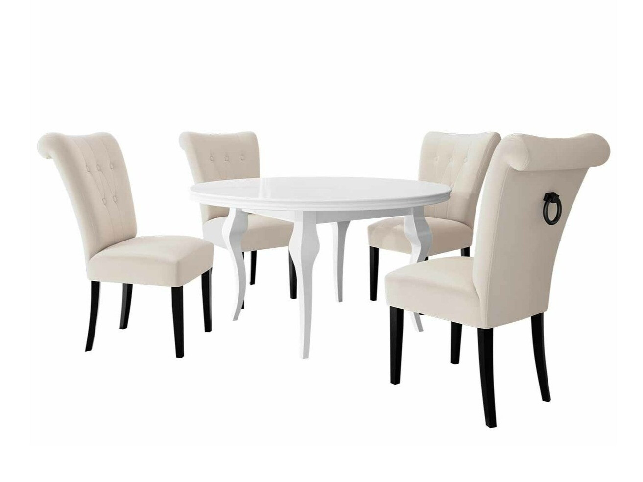 Conjunto de mesas y sillas para comedor Racine 143 (Negro)