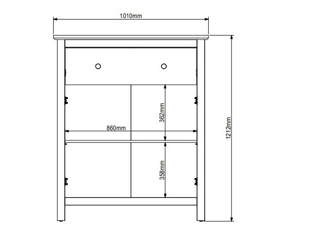 Cómoda Sordoro 126 (Cebolla de alerce + Pino larico)