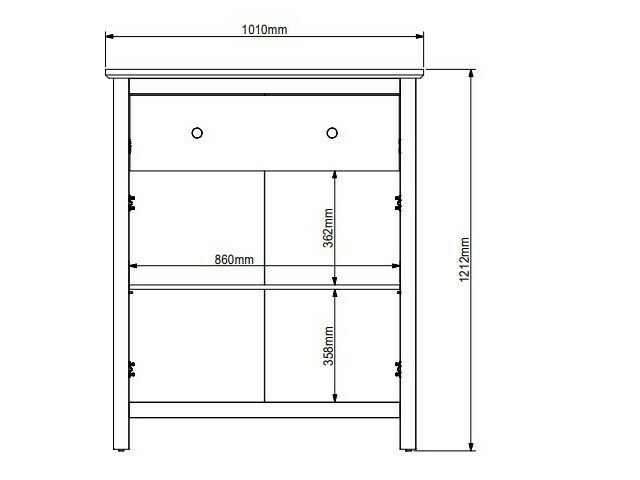 Cómoda Sordoro 126 (Grafito + Roble Artisan)