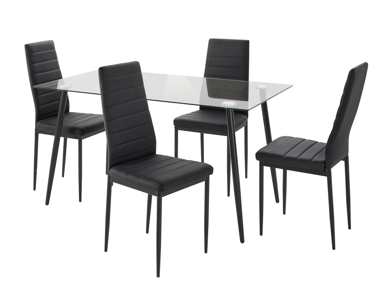 Conjunto de comedor Denton 1081 (Negro)