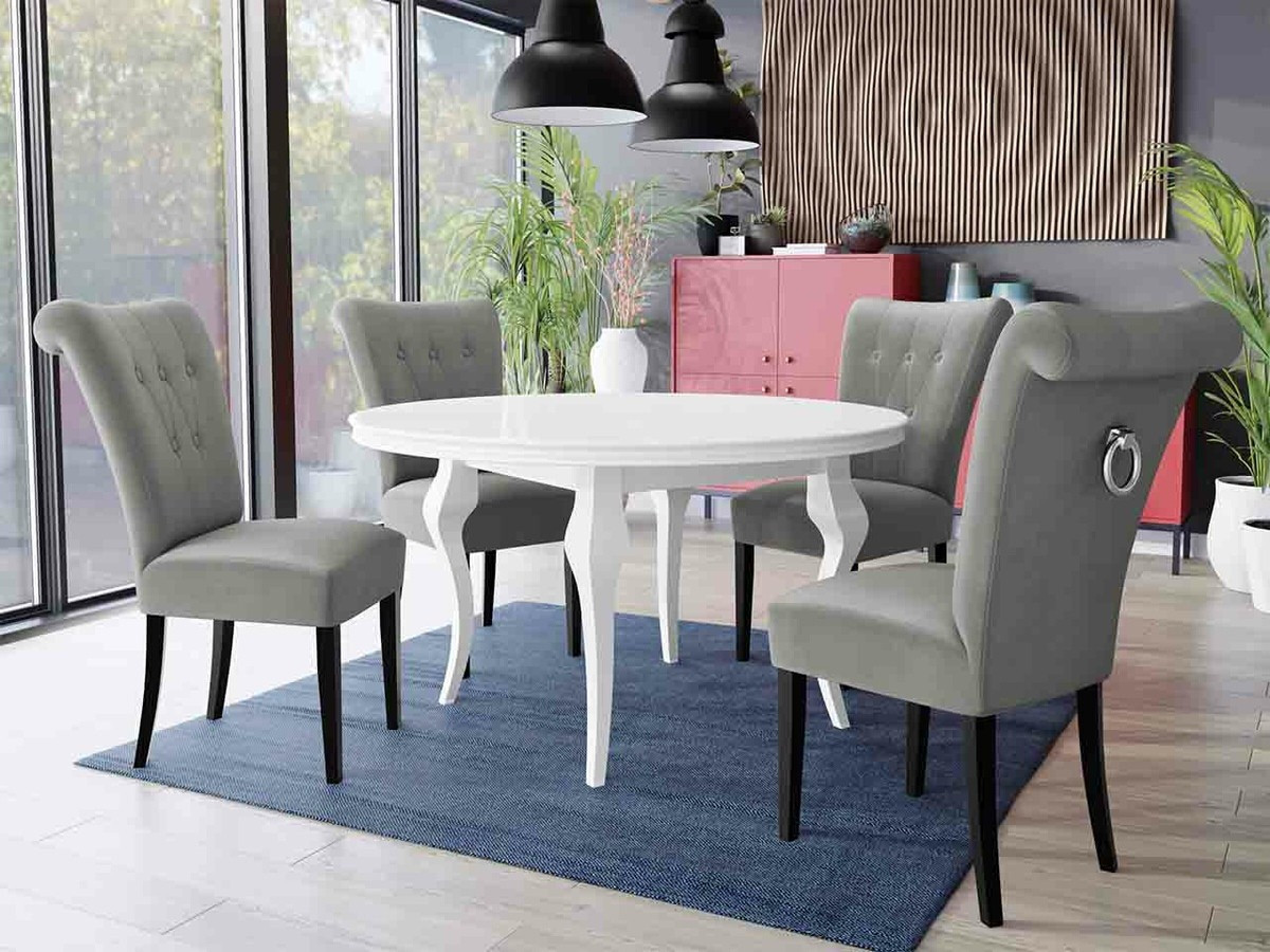 Conjunto de comedor Racine 142 (Plata)