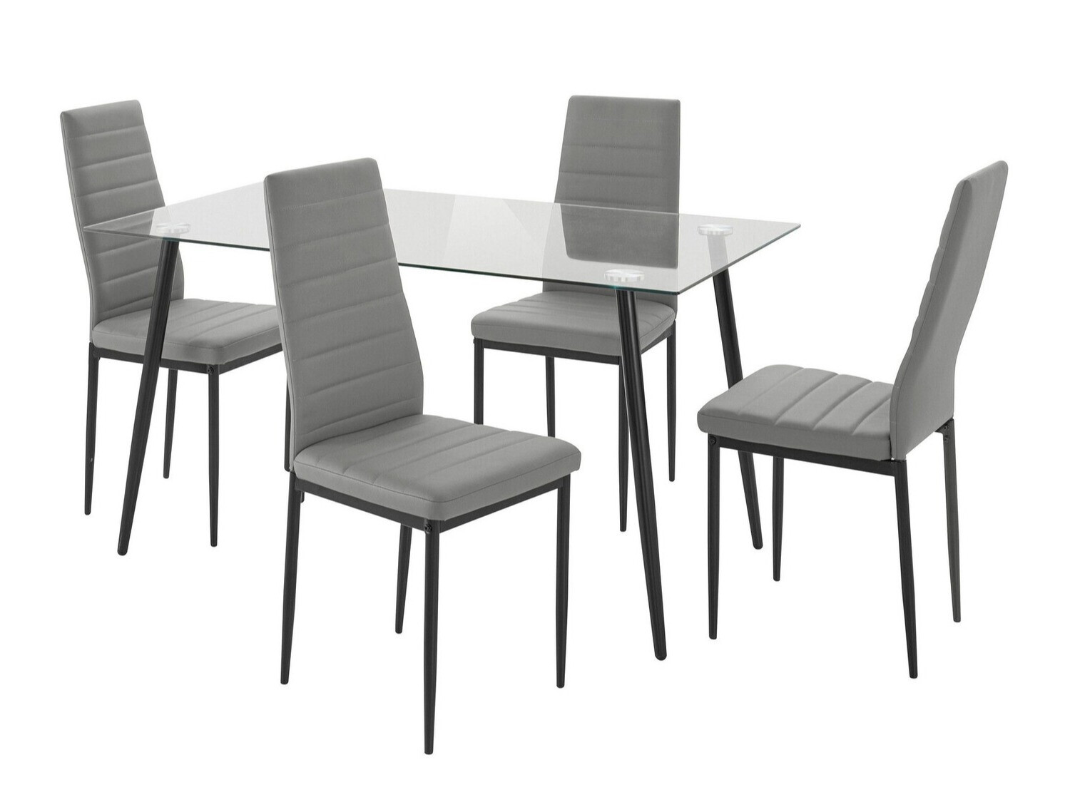 Conjunto de mesas y sillas para comedor Denton 1081 (Gris)