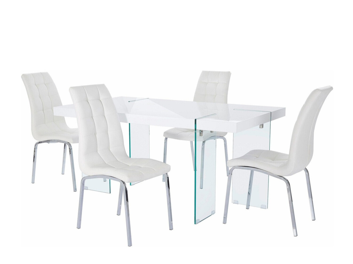 Conjunto de mesas y sillas para comedor Denton 1110 (Blanco)