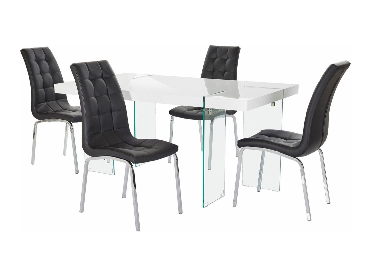 Conjunto de mesas y sillas para comedor Denton 1110 (Negro)