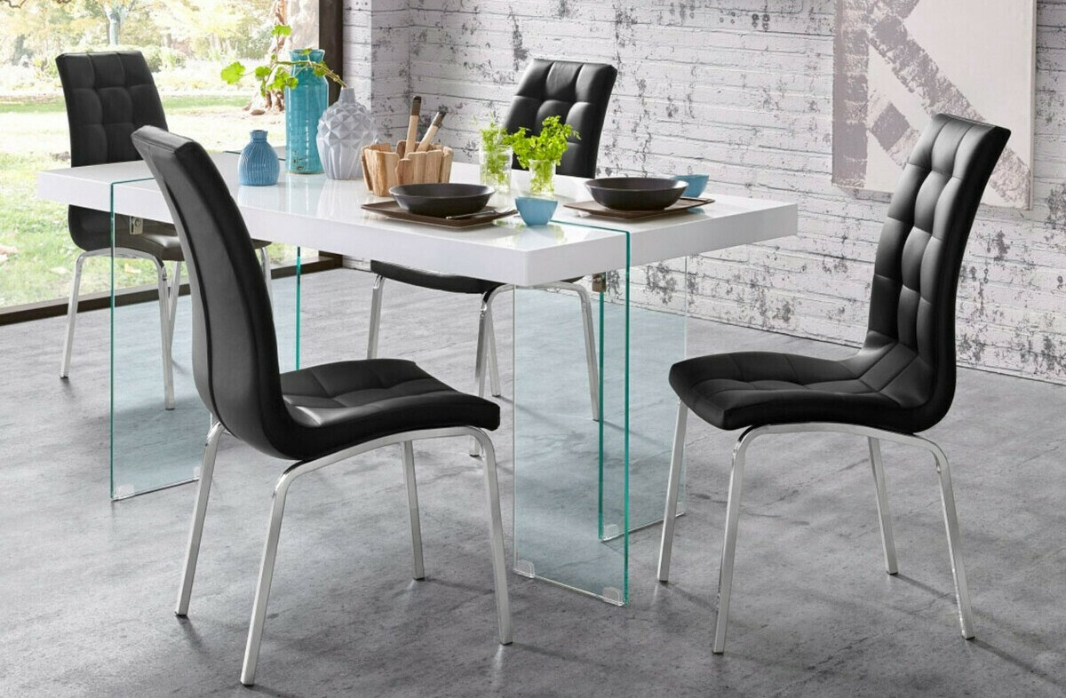 Conjunto de mesas y sillas para comedor Denton 1110 (Negro)