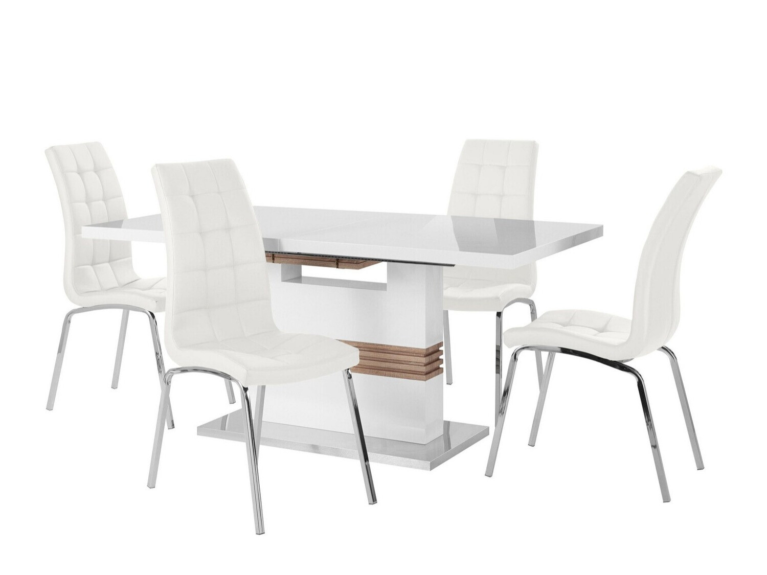 Conjunto de mesas y sillas para comedor Denton 1111 (Blanco)