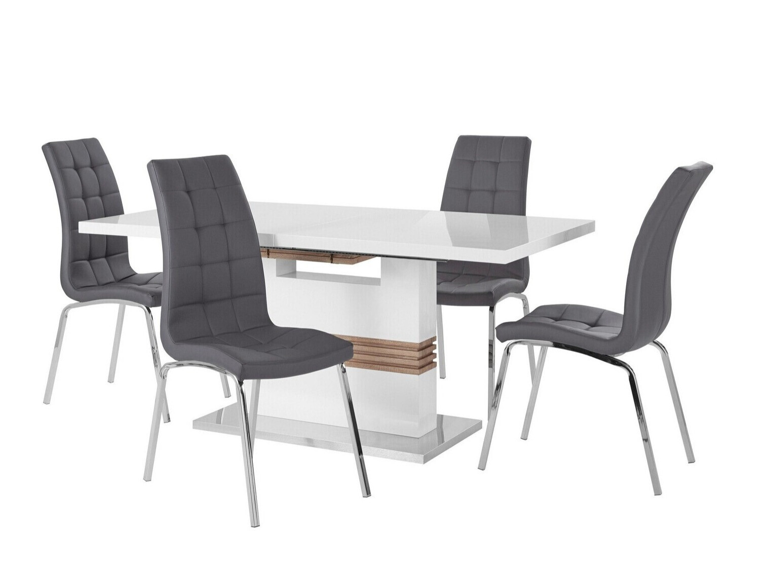 Conjunto de mesas y sillas para comedor Denton 1111 (Gris)