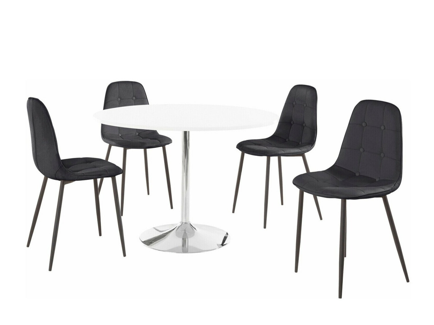 Conjunto de mesas y sillas para comedor Denton 932 (Negro)