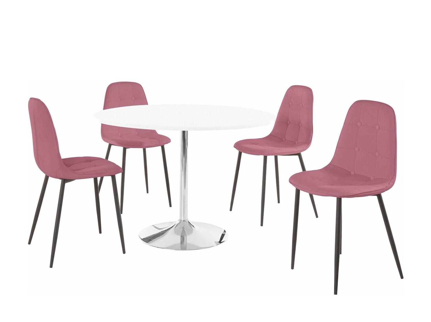 Conjunto de mesas y sillas para comedor Denton 932 (Rosa)