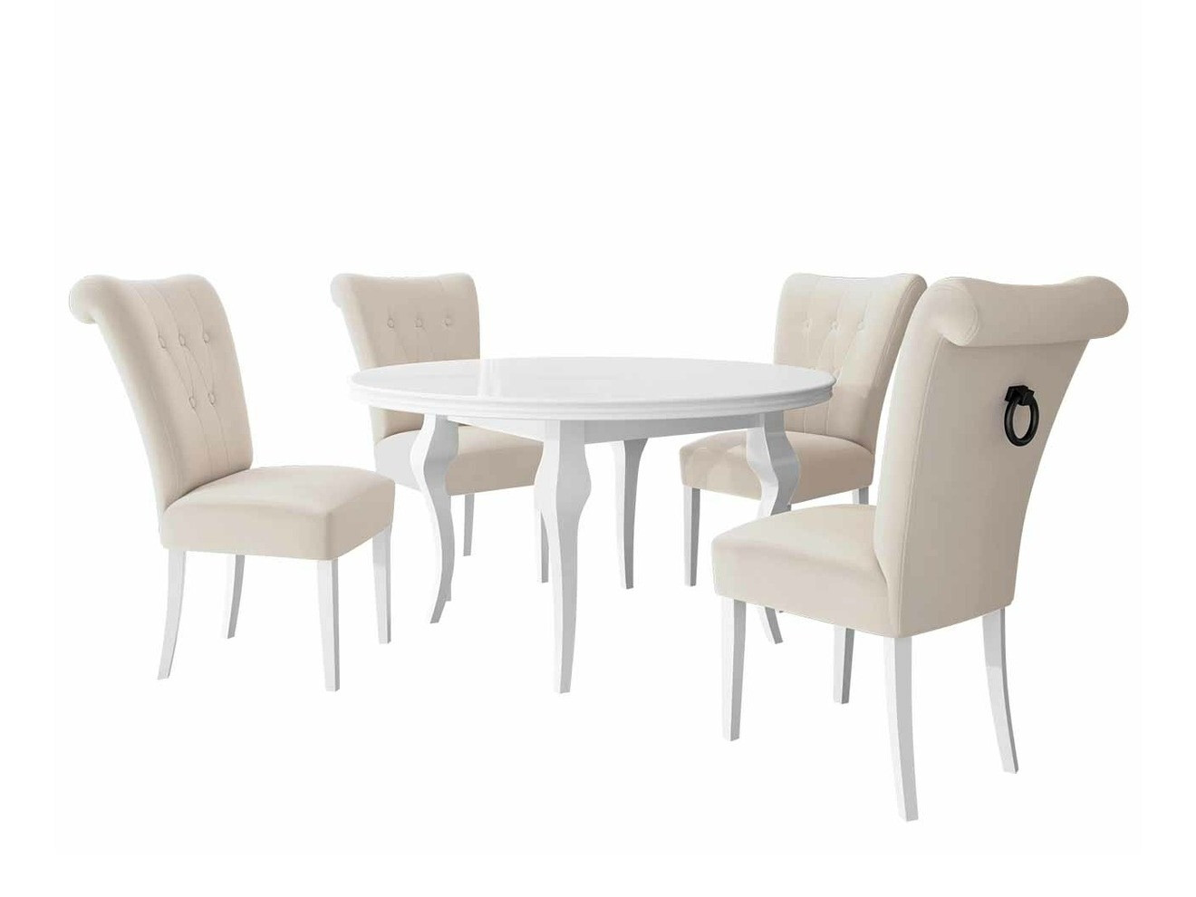Conjunto de mesas y sillas para comedor Racine 142 (Negro)