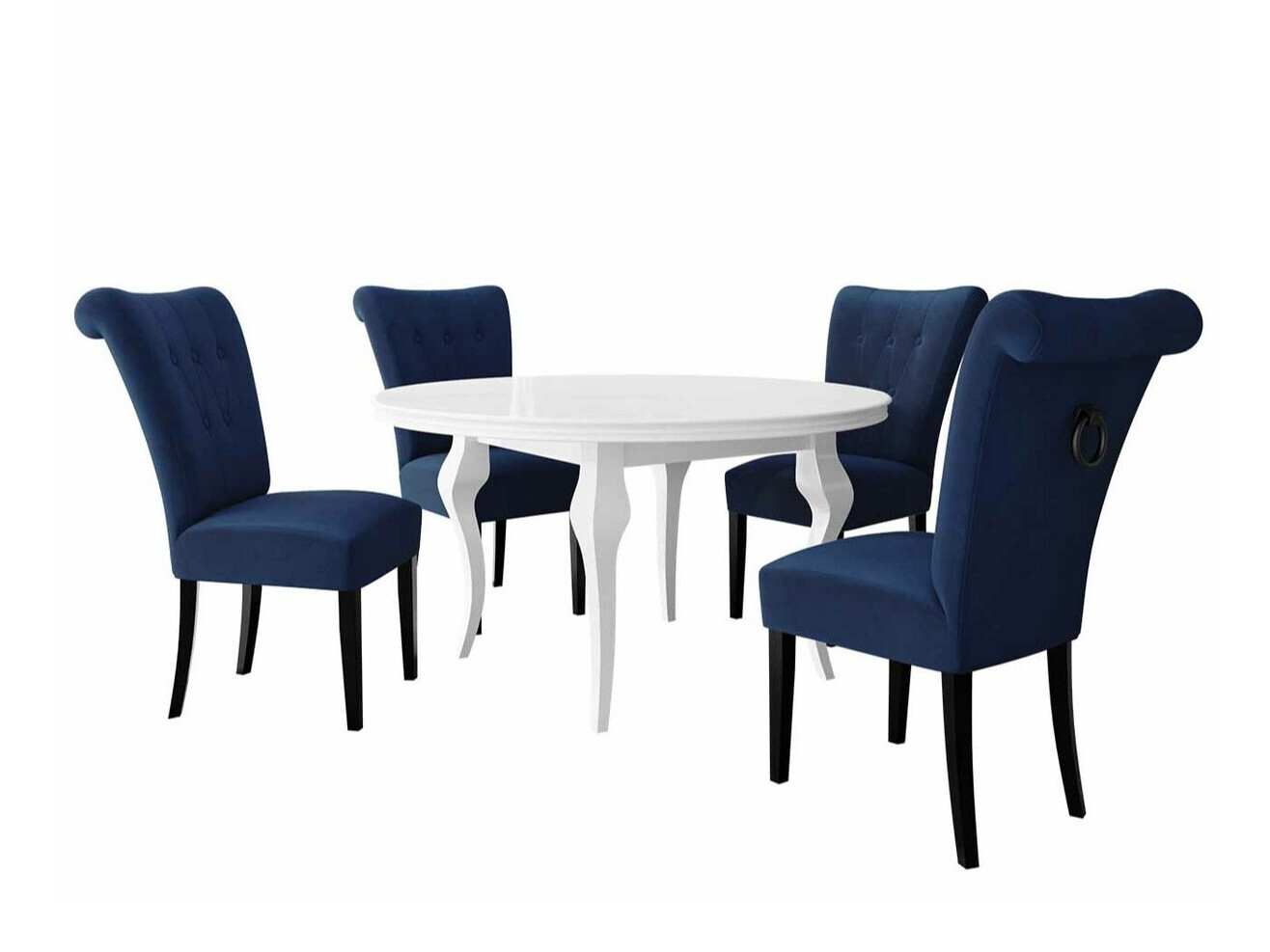 Conjunto de mesas y sillas para comedor Racine 142 (Negro)