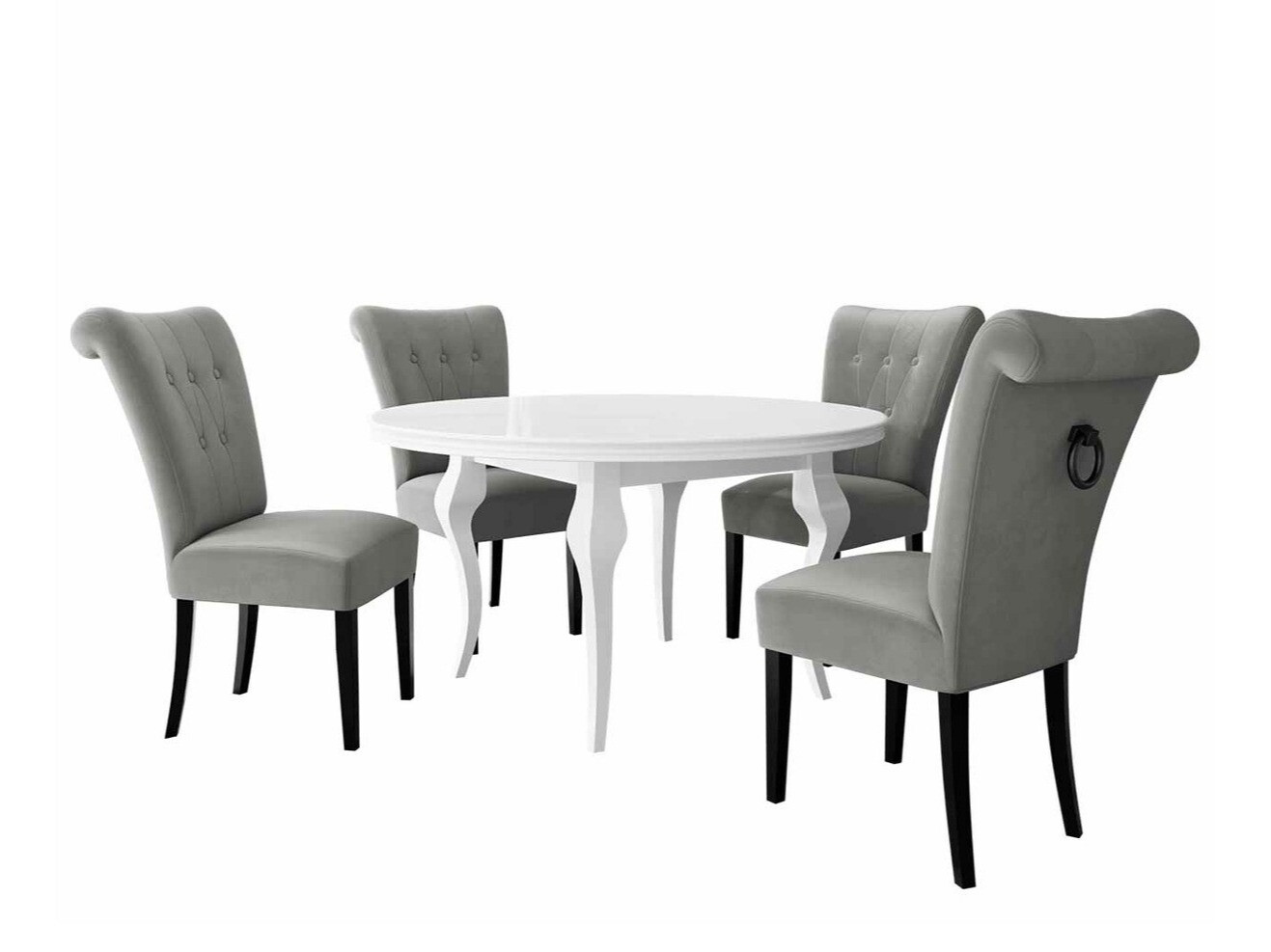 Conjunto de mesas y sillas para comedor Racine 142 (Negro)