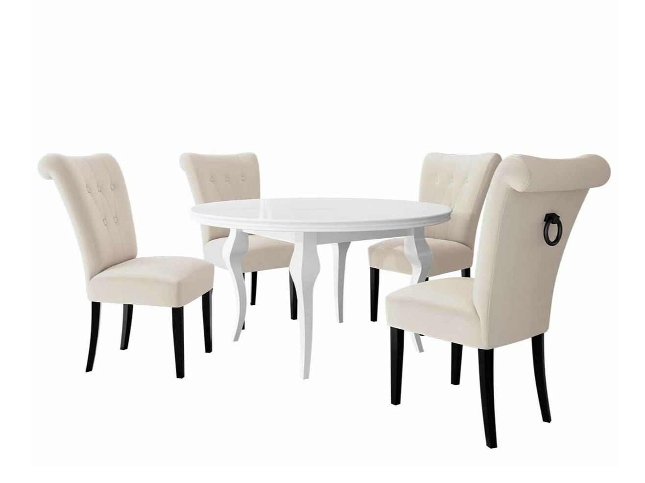 Conjunto de mesas y sillas para comedor Racine 142 (Negro)