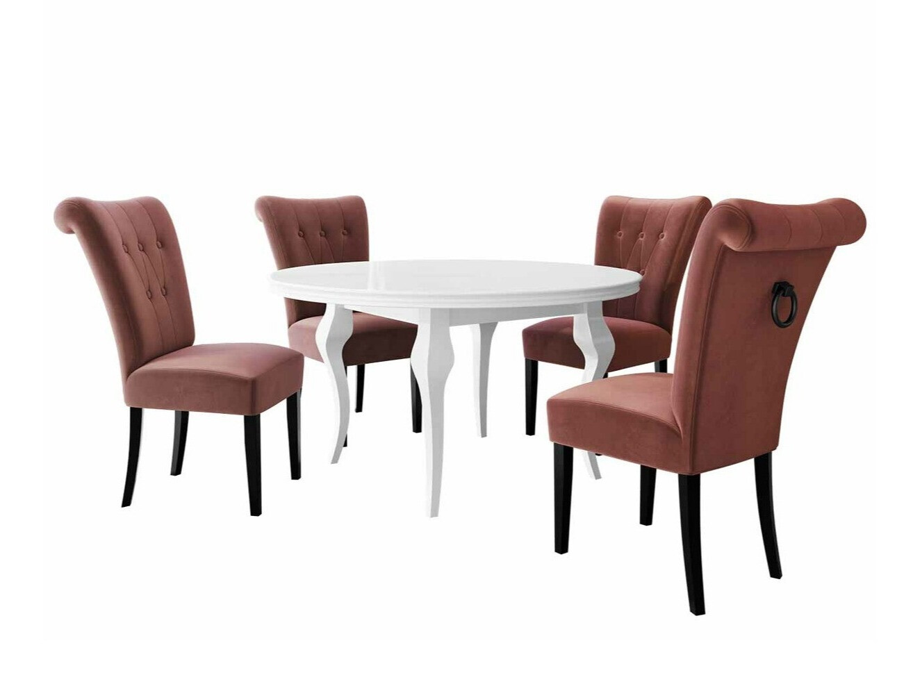 Conjunto de mesas y sillas para comedor Racine 142 (Negro)