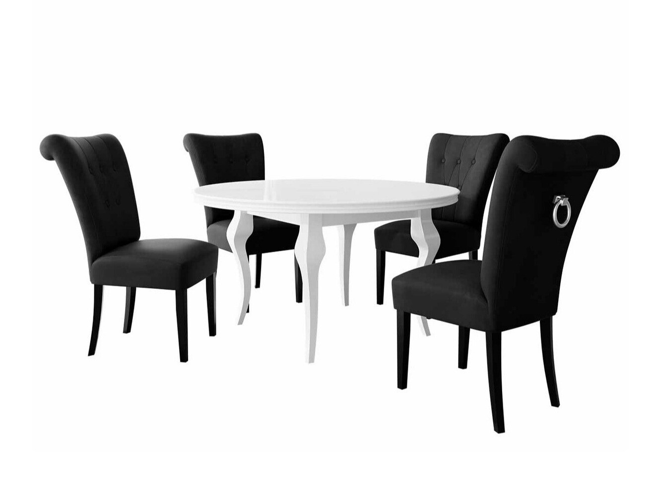 Conjunto de mesas y sillas para comedor Racine 142 (Plata)