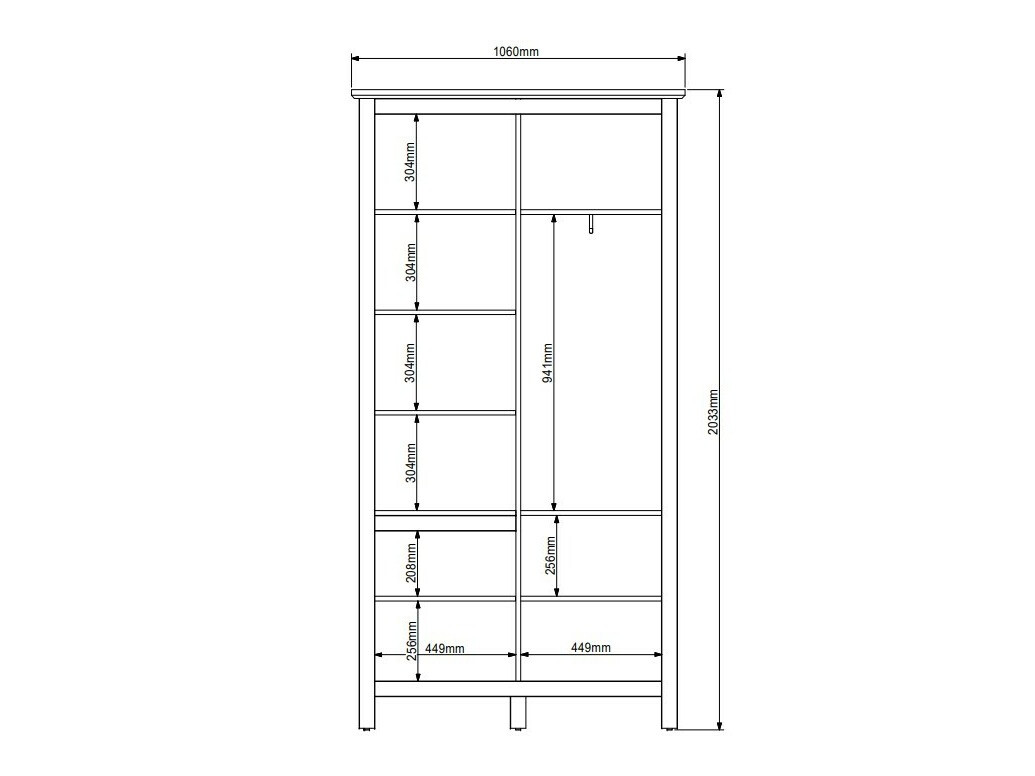 Armario Sordoro 128 (Cebolla de alerce + Pino larico)