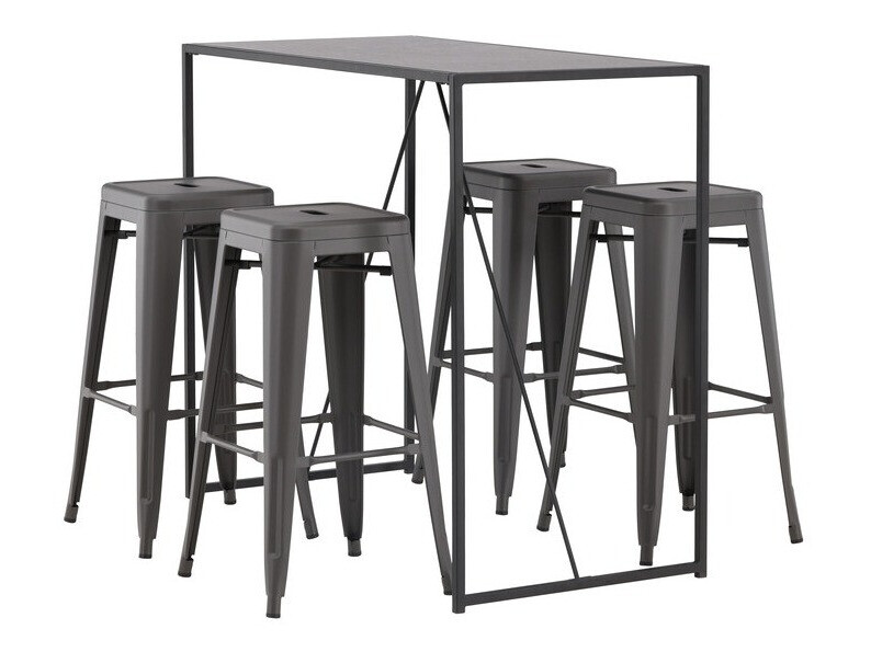 Conjunto de comedor Dallas 3721 (Gris oscuro)