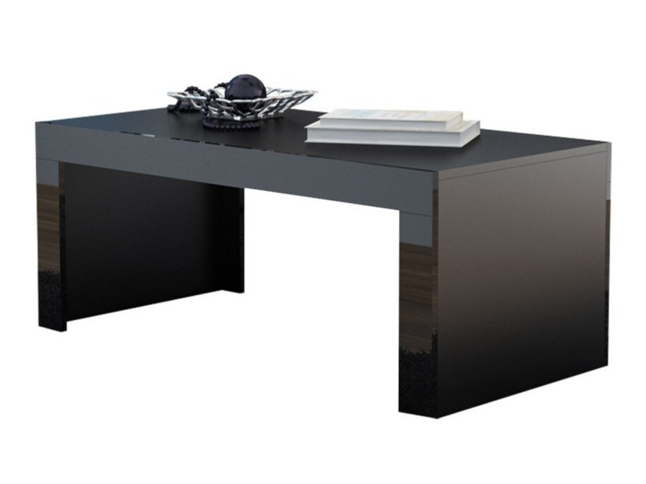 Mesa de centro Charlotte 107 (Negro + Negro brillante)