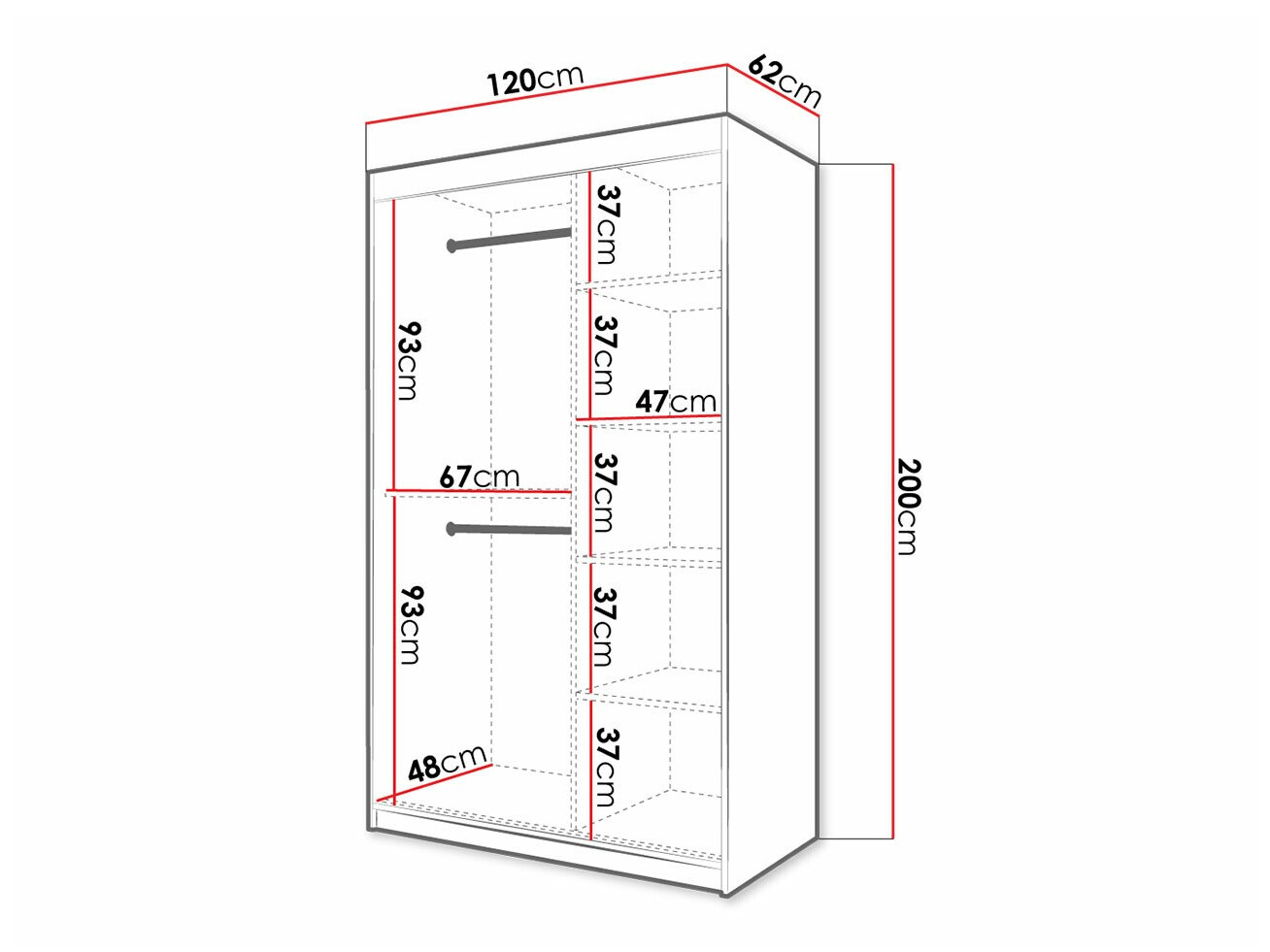Armario Hartford 398 (Negro)