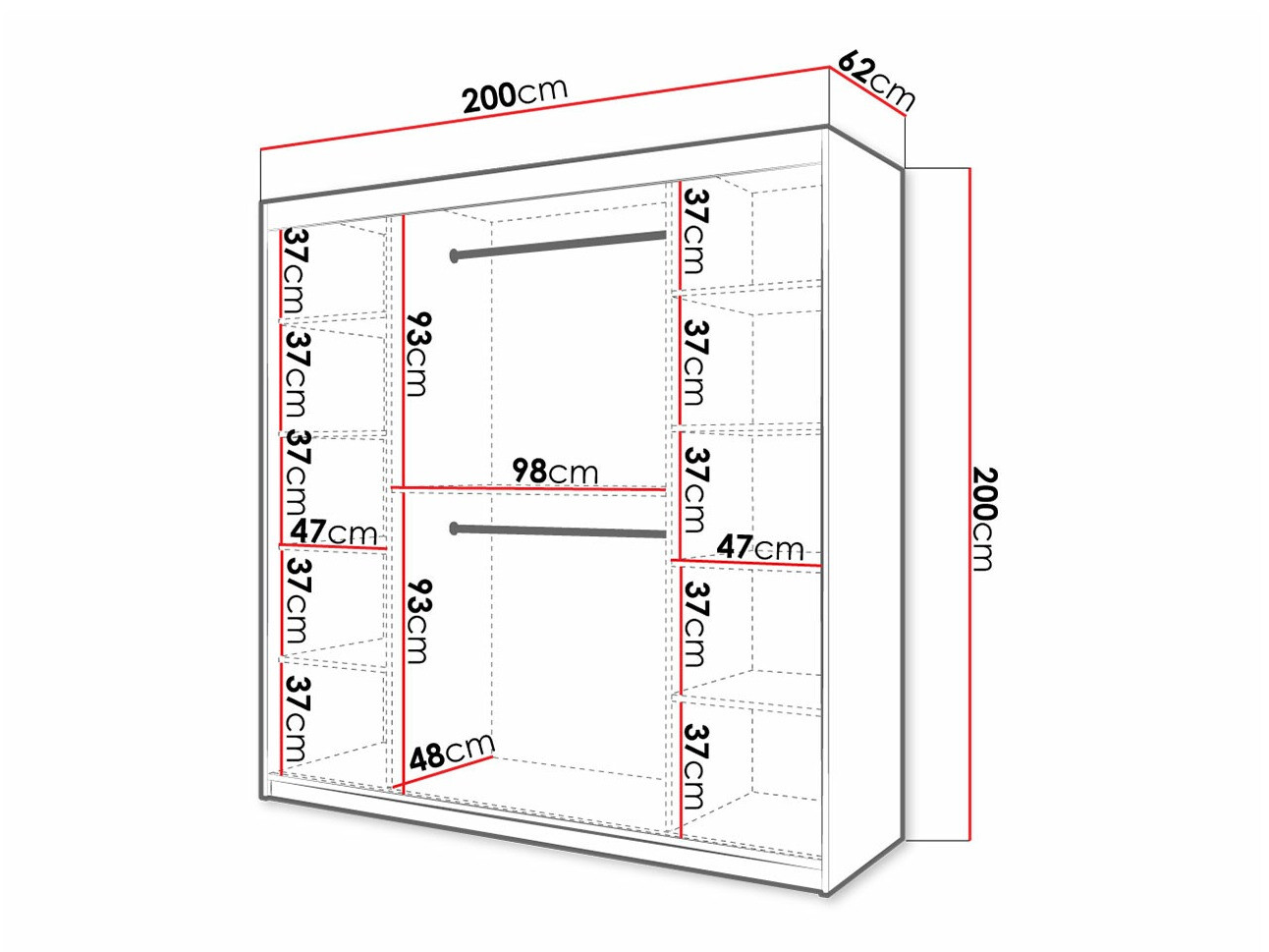 Armario Hartford 400 (Negro)