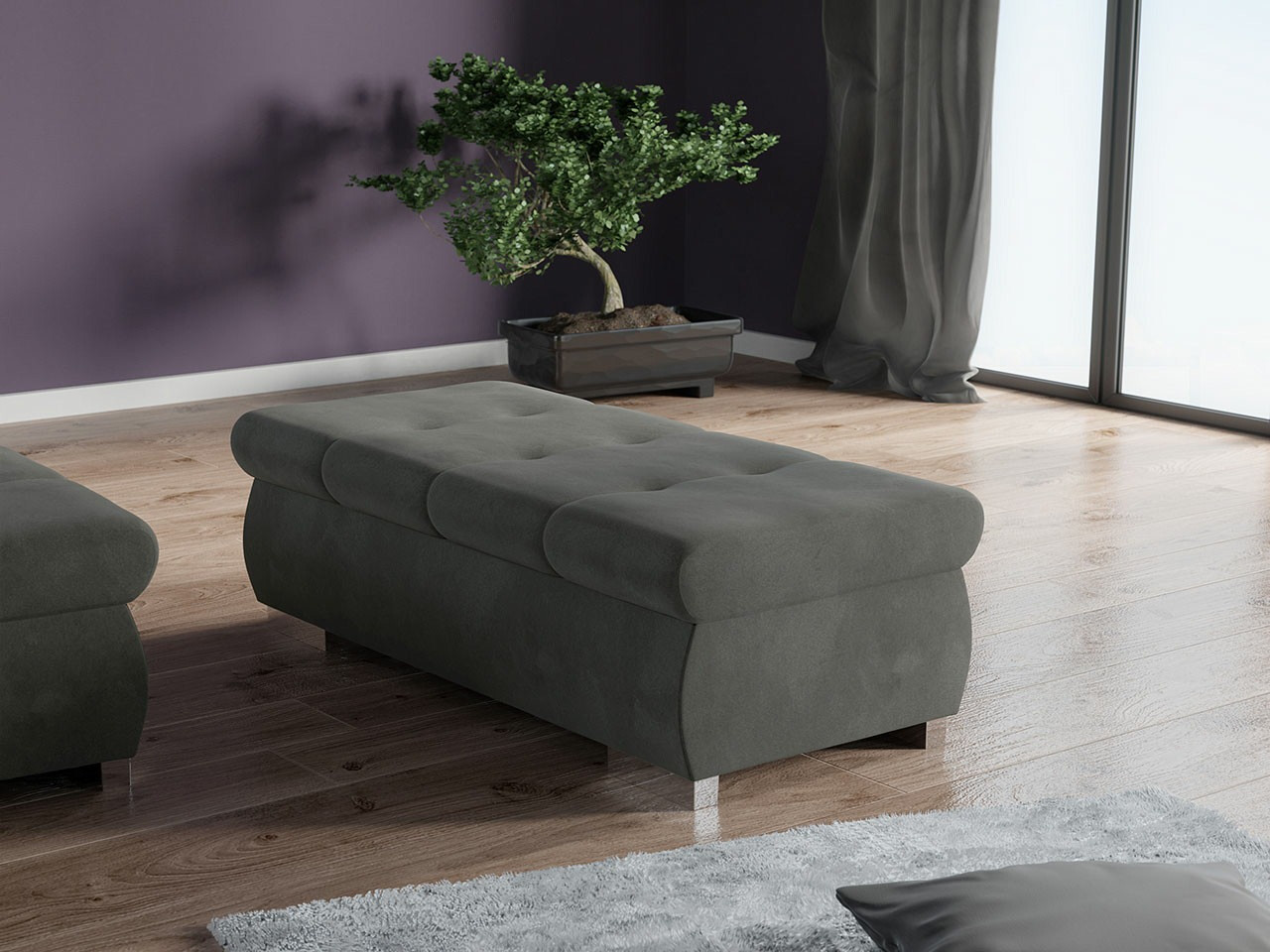 Banco acolchado Comfivo 123 (Uttario Velvet 2971)