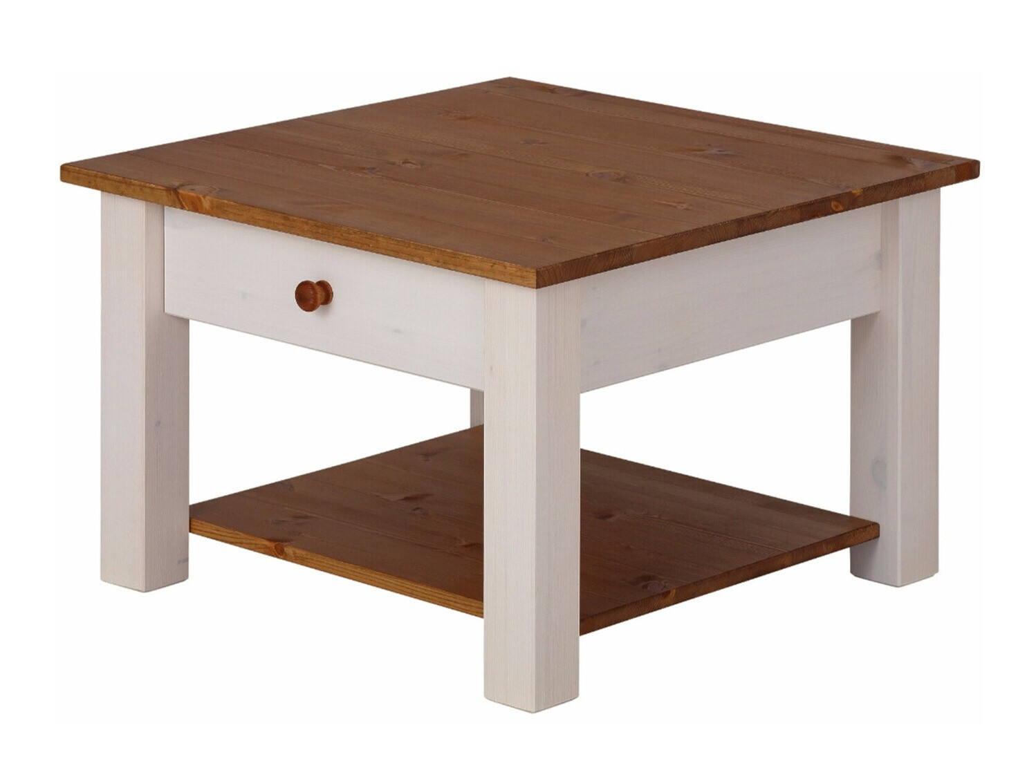 Mesa de centro Denton 753 (Blanco + Miel de roble)