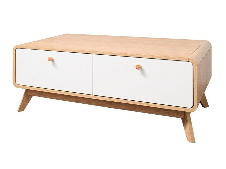 Mesa de centro Elbtena 100 (Roble + Blanco)