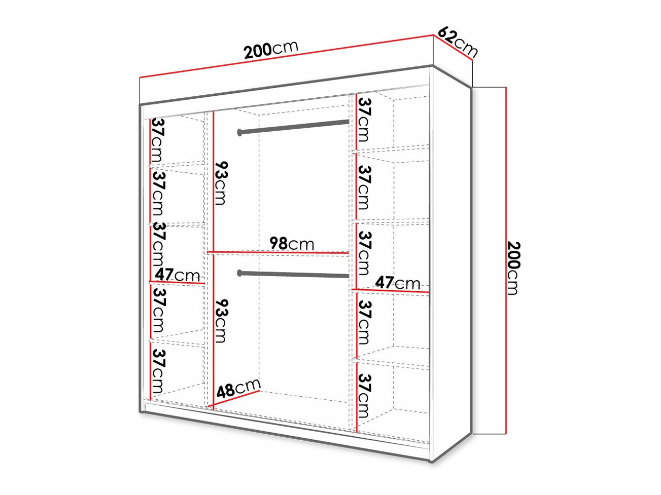 Armario Hartford 403 (Negro)