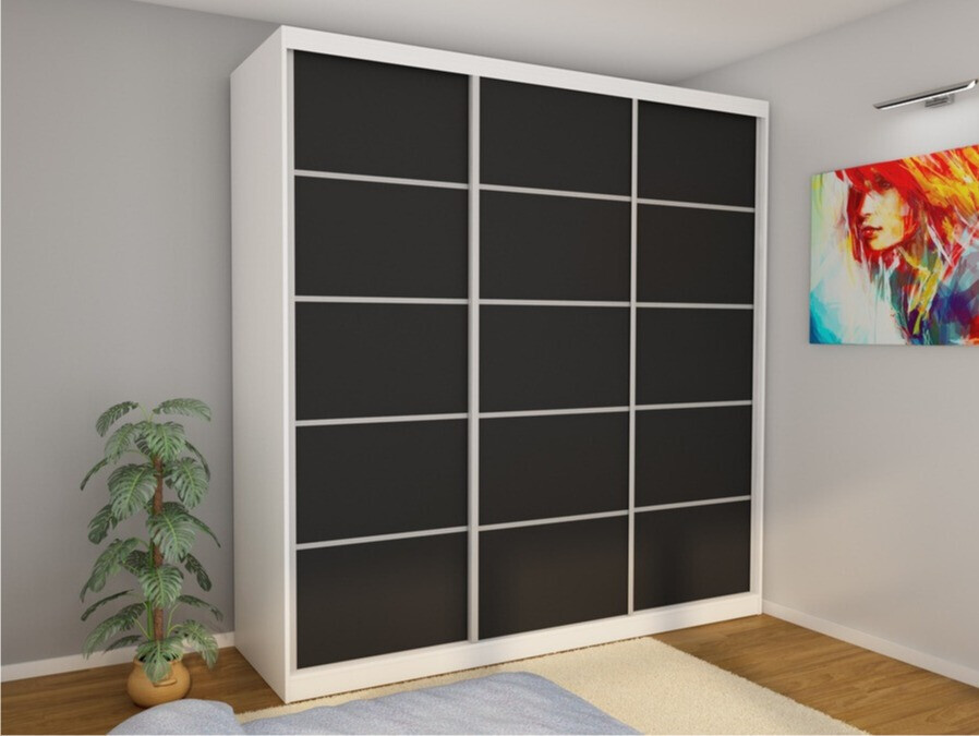 Armario Lexington 124 (Blanco + Negro)