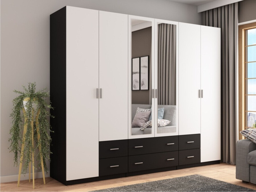 Armario Lexington 153 (Negro + Blanco)