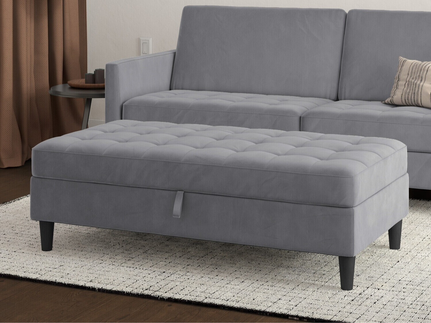 Banco acolchado Tulsa 544 (Gris claro)